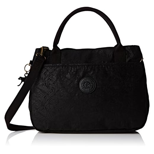 Kipling Caralisa Bp, Borsa a mano donna , Nero (Noir (Black Leaf)), Taille Unique