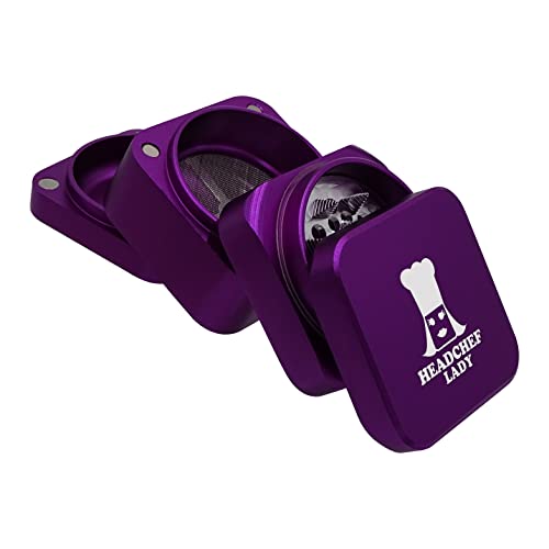 Headchef Lady Cuboid Grinder 4-Piece, Size 55 mm, Purple - Image 3