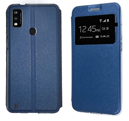 Todobarato24h Funda Compatible con ZTE Blade A51 4G Azul Libro Ventana