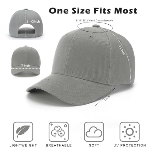Image of Wholesale 20-Pack Solid Baseball Caps - DIY, Breathable, Adjustable Fit