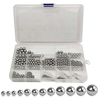 YOYEAH Kugellager Kugeln - 620 Stahlkugeln, Fahrrad Ersatzteile, diverse Größen (1-8mm), rostbeständig, Edelstähle, präzise. Perfekt als Kugellager, Reinigungsperlen, Sphären, für Fahrrad und mehr