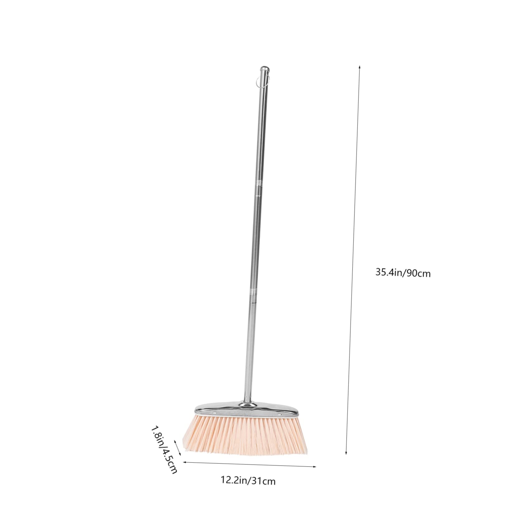 COLLBATH Floor Cleaning Tool Garbage Broom Floor Scraper Long Handle Heavy Duty Ground Sweeper Deck Broom Home Cleaning Device Outdoor Broom Dustpan Cleaning Broom Garage Broom Nylon Khaki