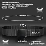 Ginwee 5 Packs Nylon Canvas Breathable Military Tactical Men Waist Belt With Plastic Buckle