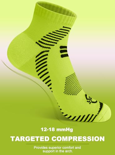 Image of Trusiel Women Ankle Compression Athletic Running Socks No Show Low Cut 5 Pairs