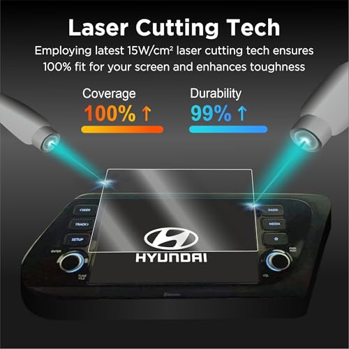 Image of Spartan Shield {2 PACK} SCREEN GUARD For NEW HYUNDAI i20 2024+ || INFOTAINMENT + INSTRUMENT Cluster Protector || Anti Scratch | HD Clarity | Water Resistant || Hyundai Digital Touch Screen Accessory 2026 [Not Tempered Glass] (8-inch Combo)