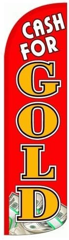 CASH FOR GOLD X-LargeWINDLESS Swooper Flag