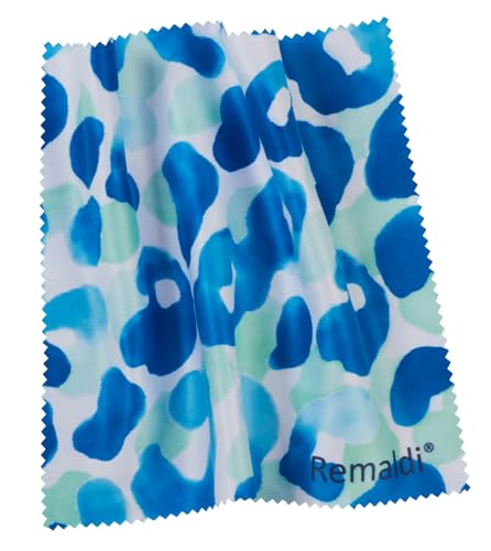 Remaldi Premium Animal Blue Glasses Cleaning Cloth Tela óptica, Azul, Talla única Unisex Adulto