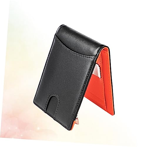 VALICLUD 1pc Men Leather Wallet Billfold Design Pocket and Card Holder for Daily Use Business and Gifting Black4