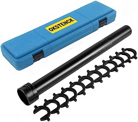 OKSTENCK Tie Rod Removal Tool Heavy-Duty Inner Tie Rod Tool Kit 1/2 Inch Drive Tube Tie Rods Tool Black Oxide Plating with 12 Pcs Crowfoot Adapters for Universal Fit Cars SUVs Vehicles