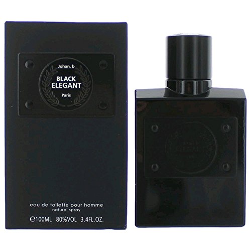 ELEGANT BLACK POUR HOMME BY JOHAN B COLOGNE FOR MEN 3.4 OZ / 100 ML EAU DE TOILETTE SPRAY