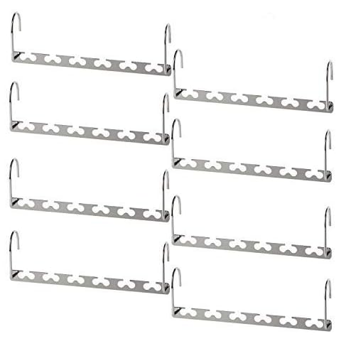 Heetly Space Saving Hangers Metal Magic Cascading Hanger 10 Inch 6 x 2 Slots Closet Clothing Hanger Organizers（Pack of 8） Cover