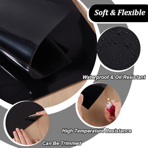 OLYCRAFT 2 Stück Schwarzes Quadratisches Silikonkautschukblatt 300x300x3mm Hochtemperaturbeständige Gummimatte Robustes Hitzebeständiges Gummidichtungsmaterial Für Heimwerkerdichtungen
