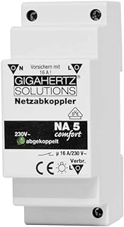 Gigahertz Solutions NA5 Comfort Netzabkoppler | Netzfreischalter für Elektrosensible | VDE-Geprüft für optimale Sicherheit und Elektrosmog-Reduzierung | 230 V/AC 16A 2300W Restwelligkeit