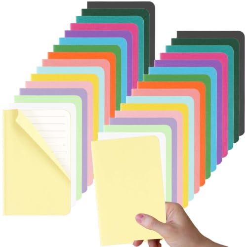 Oucaru 32PCS Mini Notebooks Bulk, Small Pocket Notebook, 3.5"x5.5" Lined