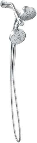 Miniatura 9 de KOHLER 23219-G-CP Purist - Kit combinado de ducha multifunción 2 en 1, cabezal de ducha giratorio con cabezal de ducha de mano, 1.75 GPM, cromo