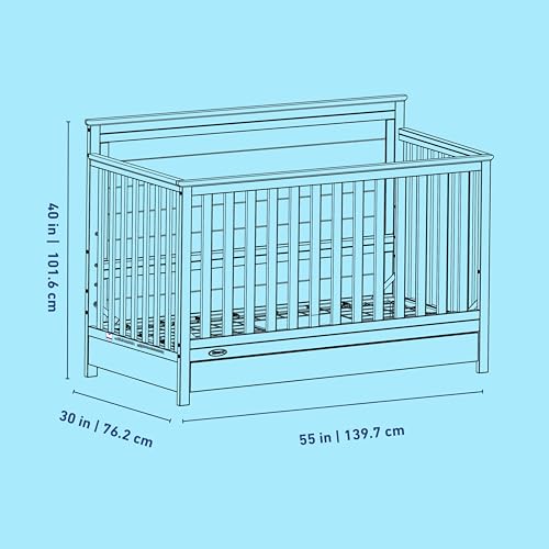 Graco Tristan 5-in-1 Convertible Crib with Drawer, Driftwood - image 5
