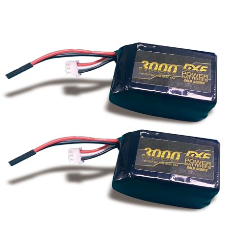 Dxf lot de 2 LiPo 2S 3000 mAh pour boîte de démarrage nitro