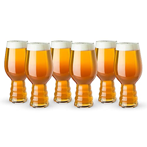 Spiegelau Craft Beer Ipa Glass, Set Of 6, European-Made Lead-Free Crystal, Modern Beer Glasses, Dishwasher Safe, Professional Quality Beer Pint Glass Gift Set, 19.1 Oz #TOP7