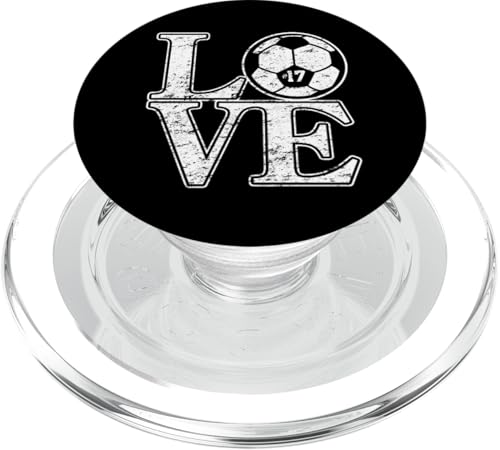 Soccer #17 Soccer Mom Dad Favorite Player Jersey Número 17 PopSockets PopGrip para MagSafe