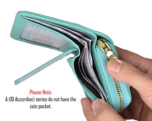 Beurlike Women's RFID Credit Card Wallet Organizer Case Leather Ladies Small Security Card Holder4