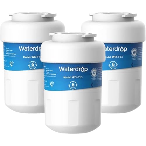Waterdrop WD-F13 Replacement for GE® MWF®, SmartWater® MWFP, MWFINT, MWFA, GWF, HDX FMG-1, Kenmore® 9991, GSE25GSHECSS, WFC1201 Water Filter, 3 Pack 3 Count (Pack of 1)