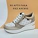 Zapatilla Deportiva Estilo Mujer/Bambas Comodonas Cuña/Zapato para Vaqueros/Tenis Casual Plata-Champagne-Dorado (Negro, 38)