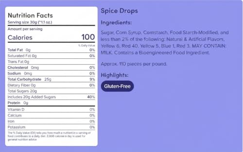 Gomitas Clásicas Spice Drops con Azúcar 13 oz miniatura 2
