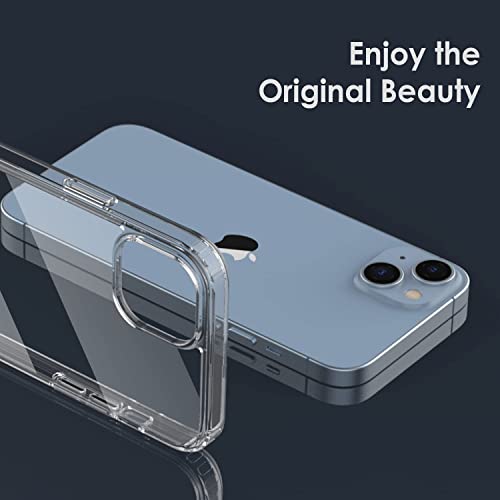Image of Fashionury Designed for iPhone 14 Back Cover Case | Corner Drop and Camera Protection Back Cover Case for iPhone 14 (Soft TPU | Crystal Transparent)