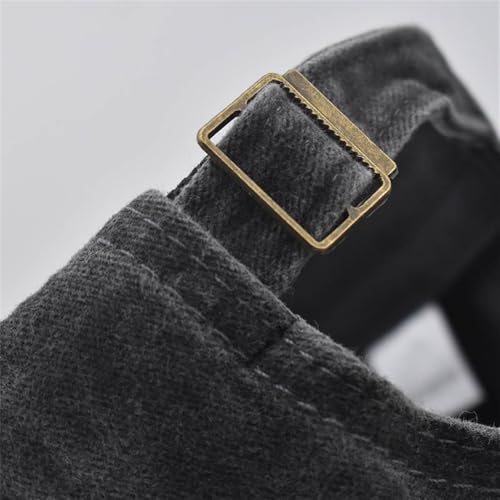 Gorra vintage de algodón para mujer y hombre gris miniatura 3