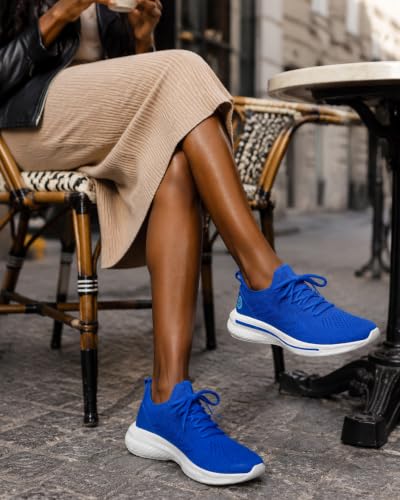 Image of Pujcs Womens Walking Running Shoes Slip-on Breathable Mesh Tennis Sneakers | Lightweight Non-Slip Shoes-Cushioned Athletic Sneakers for Gym Hiking Workout Casual Work