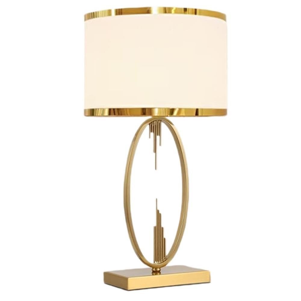 Lampada post moderna, luce notturna ambientale sul comodino della | Lusso post moderno, base in metallo, paralume in tessuto, dimmerabile, luce ambientale(White,Large)