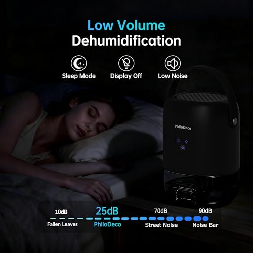 PHILODECO 35 OZ Dehumidifiers for Home(280 sq.ft), Ultra Quiet 25 dB for Bedroom and Bathr - image 3