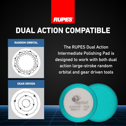 Image of RUPES D-A Intermediate Foam Pads (Light Blue) O 54 /70mm, 4 pcs
