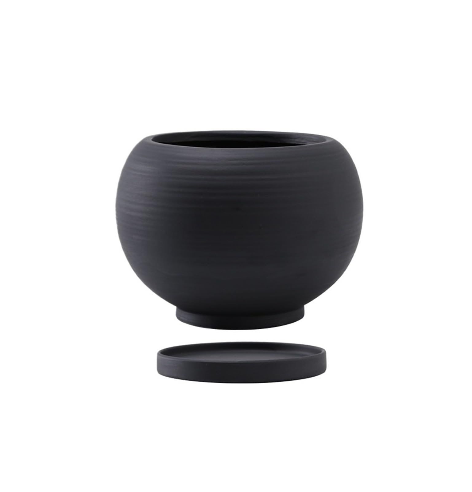 Lkvent Round Ceramic Plant Pot with Drainage Hole and Tray plant pots