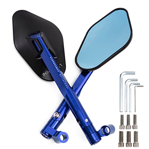Espejo retrovisor de aluminio CNC azul para moto G650GS y Sertao 2
