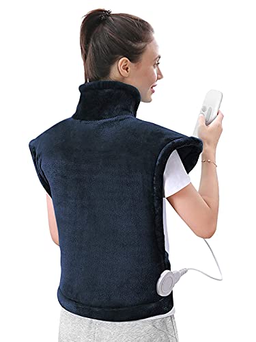 Coussin Chauffant Électrique dos Cervicales Lavable en Machine, Arrêt Automatique, Faste-chauffage Avec 4 Réglages de Température, pour le Cou et les épaules, 60 x 90 cm Cover