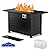 Xbeauty Fire Pit Propane Gas FirePit Table 43" Outdoor Fire Pit Rectangular Tabletop with Lid, Rain Cover, for Outside Garden Backyard Deck Patio