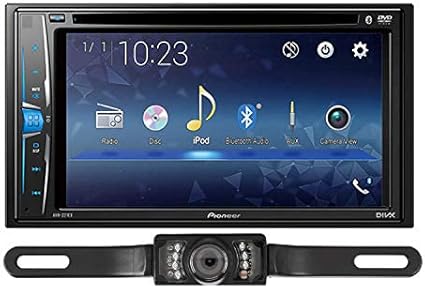 Amazon Com Pioneer Avh 221ex Multimedia Dvd Receiver License Plate Style Backup Camera With Sound Of Tri State Lanyard Bundle Electronics