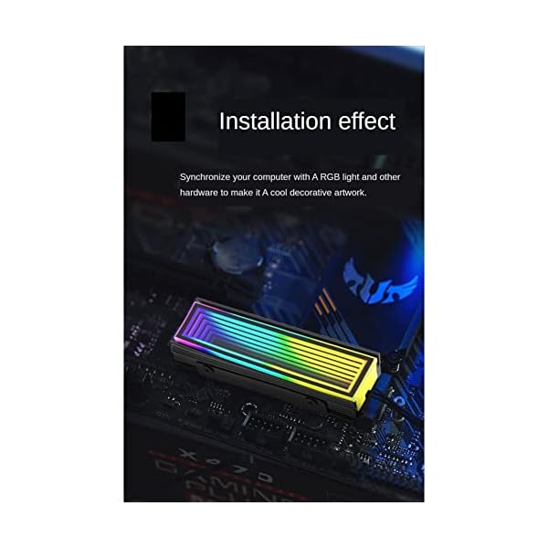Roundsky 5V ARGB Sync Computer 2280 SSD M2 Radiator PC RGB M.2 Nvme KüHlköRper Solid State Drive Cooling Radiato A – Bild 6