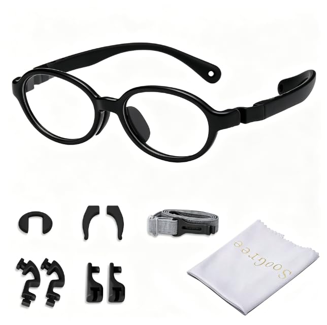 Image of SooGree Blue Light Blocking Glasses for Kids Boys Girls,Computer Screen Gaming TV Phone Glasses Anti Glare & Eye Strain