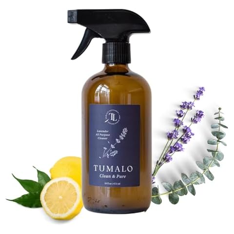 Natural All Surface Multi-Purpose Cleaning Spray - Made in the USA with Lavender Hydrosol, Lemon & Eucalyptus Essential Oils, Ideal for Kitchen, Bathroom, Windows, Stainless Steel Surfaces, 18.5oz Cover