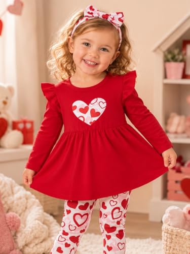 Image of Doresbebe Baby Girl Clothes Toddler Girl Outfits Infant Girl Summer Clothes for Girl Ruffle Shirt Pants+Cute Headband 3PCS