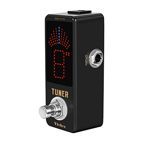 Vivlex Chromatic Tuner Pedal Hd Led Display Mini Tuning Pedal For Guitar And Bass High Precision Full Metal Shell With True Bypass #TOP5