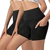 2 Packs Yoga Shorts for Women with Pockets, Spandex 5″ Biker Shorts Workout Running Gym Cycling Volleyball