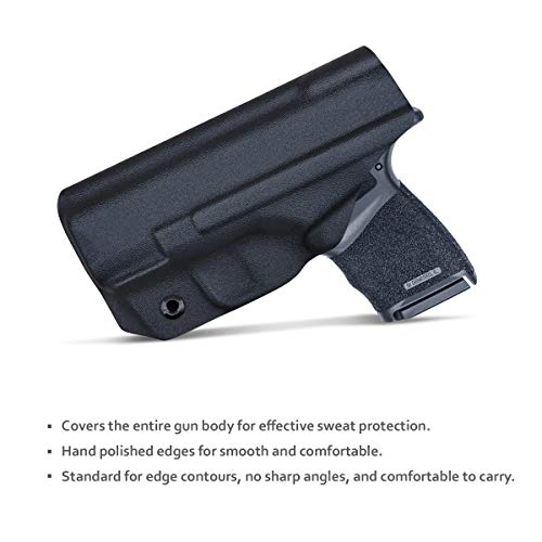 Springfield Hellcat Holster IWB Kydex Holster Custom Fit: Springfield Armory Hellcat - Inside Waistband Concealed Carry - Cover Mag-Button - Widened Entrance - No Wear, No Jitter