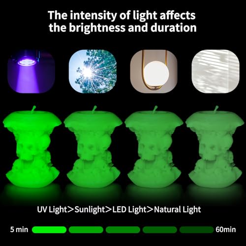 Image of IEMAI Glow in The Dark PETG Filament 1.75mm Bundle 2KG, Green+Blue Luminous 3D Printer Filament Long-Lasting Glowing & High-Brightness, Accuracy + /-0.02mm