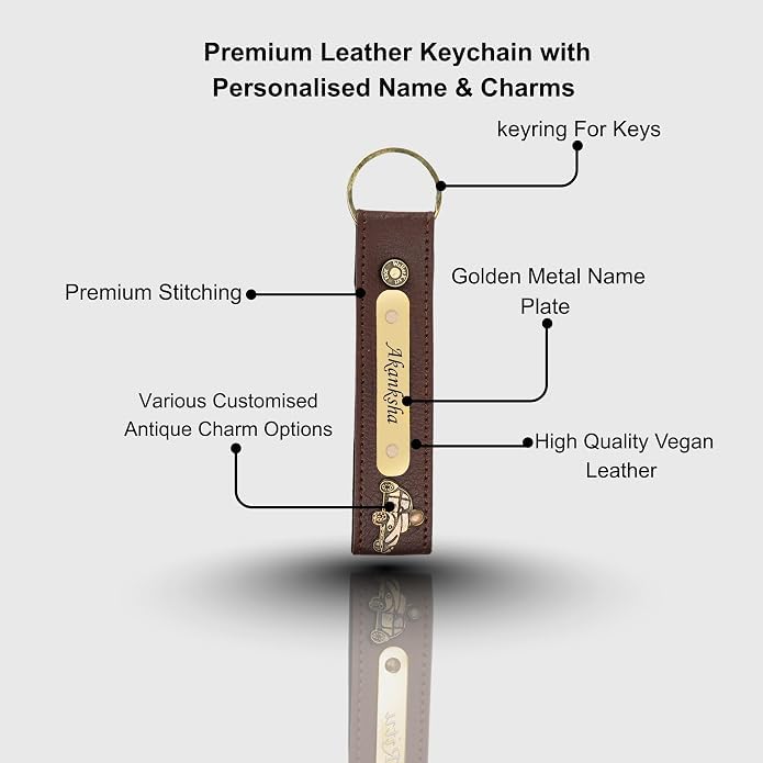 Image of WALLETKART Personalized Leather Women's Clutch with Name & Charm | Customized Clutch for Girlfriend Friend Wife Mother & Sister