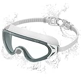 Seaflar Schwimmbrille Unisex Antibeschlag UV-Schutz | Taucherbrille Erwachsene GroßEr Rahmen HD-Linse | Professionelles Schwimmbrille FüR Schwimmen Tauchen Und Wassersport – BBK-C-WHBL