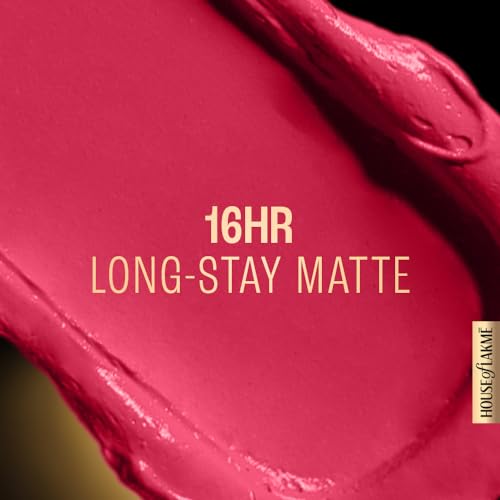 Image of Lakme Forever Matte Liquid Lip Colour, Long-Lasting Liquid Lipstick, Lightweight & Transferproof, Smudgeproof - Cherry love 5.6ml (Pack of 2)