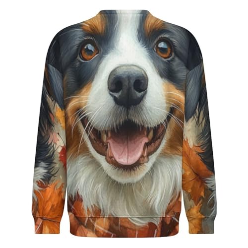 Mens Crewneck Sweater Halloween Dog Crew Neck Sweater Long Sleeve Pullover Sweaters4